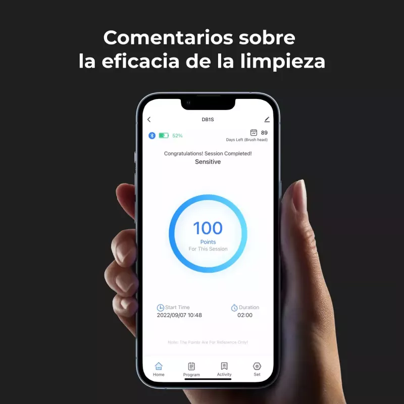 Escova de dentes sónica AENO DB1S branca 4 modos 46000 rpm