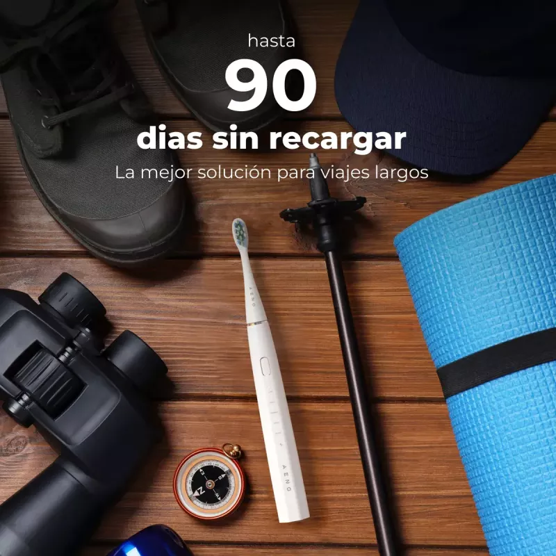 Escova de dentes sónica AENO DB1S branca 4 modos 46000 rpm