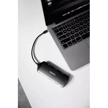Canyon DS-15 USB 3.2 Gen 1 Type-C cinzento 100W Power Delivery Ethernet 1 Gbps
