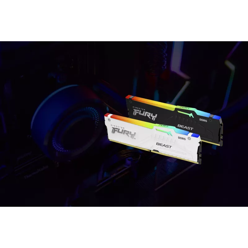 Memória RAM para desktop Kingston FURY Beast DDR5 16GB (2x8GB) 6000MT/s CL36 288-pin DIMM RGB EXPO