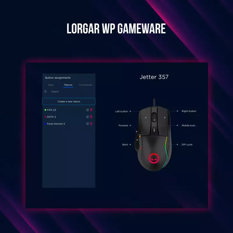 Rato Lorgar Jetter 357 Gaming ótico destro