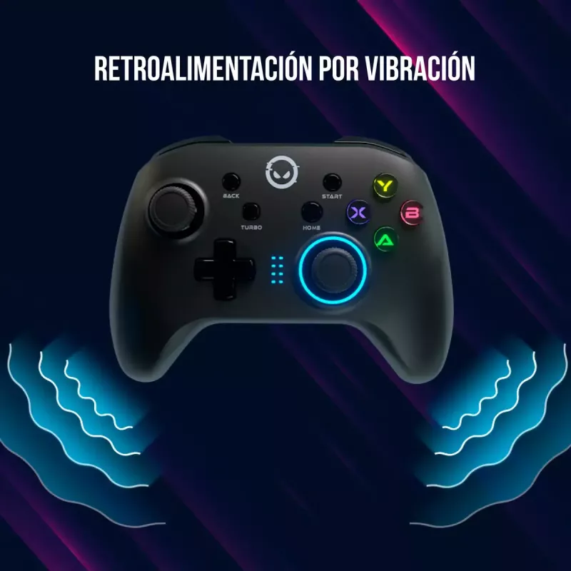 Lorgar TRIX-510 comando de jogo, preto, BT5.0, bateria integrada de 600 mAh, Type-C