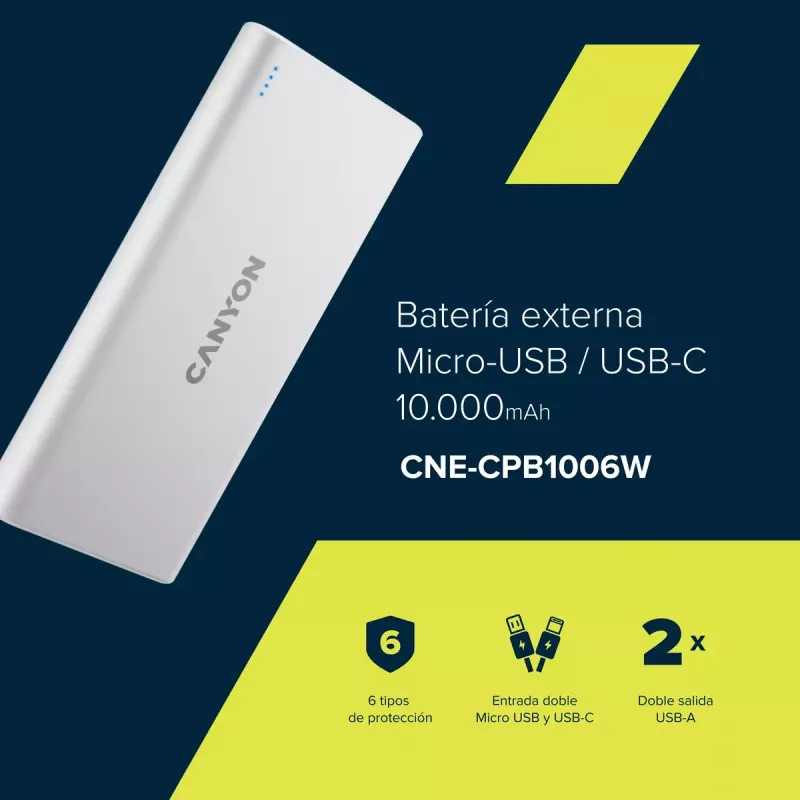 Carregador portátil Canyon PB-106 10000 mAh
