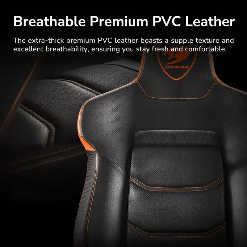Cadeira gaming universal COUGAR Armor Evo CGR-EVO assento acolchoado Preto, Laranja