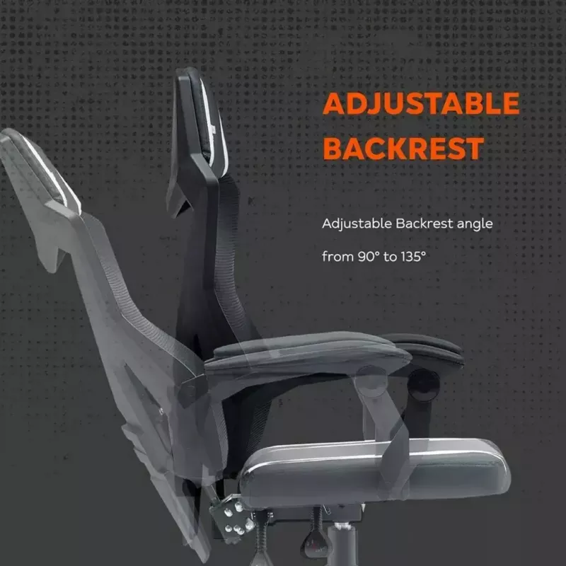 Cadeira gaming Canyon Flow MCH01 assento rígido Preto Laranja 120 kg
