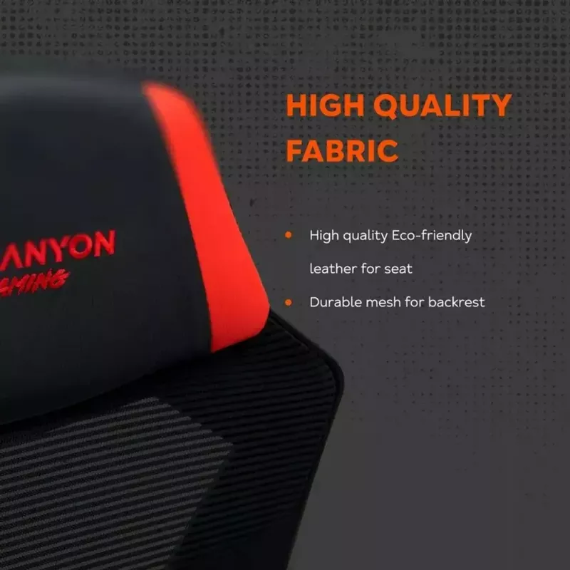 Cadeira gaming Canyon Flow MCH01 assento rígido Preto Laranja 120 kg