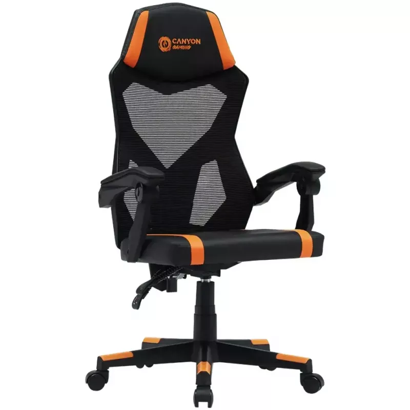 Cadeira gaming Canyon Flow MCH01 assento rígido Preto Laranja 120 kg