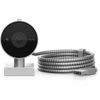 Webcam HP 950 4K, 3840 x 2160 píxeis, Full HD, 30 fps, 1x, Auto, Auto