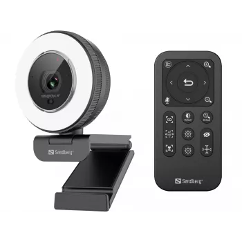 Webcam Sandberg Streamer USB Webcam Pro Elite 2560x1440 60fps preta