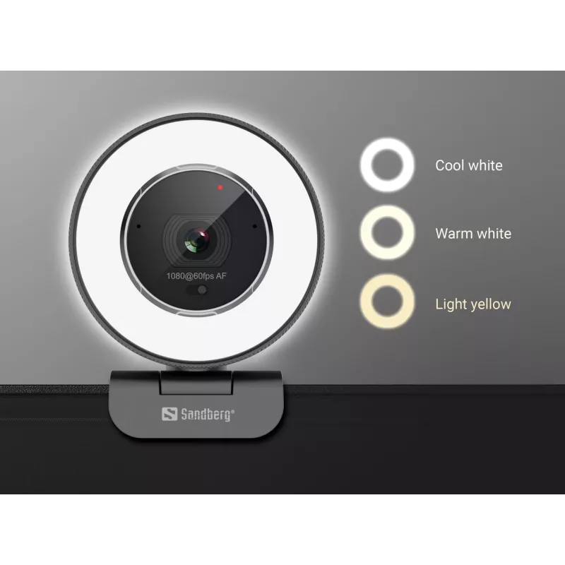 Webcam Sandberg Streamer USB Webcam Pro Elite 2560x1440 60fps preta