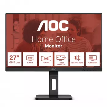 Monitor AOC Q27E3UMF 68,6 cm (27 polegadas) 2560 x 1440 píxeis Quad HD preto