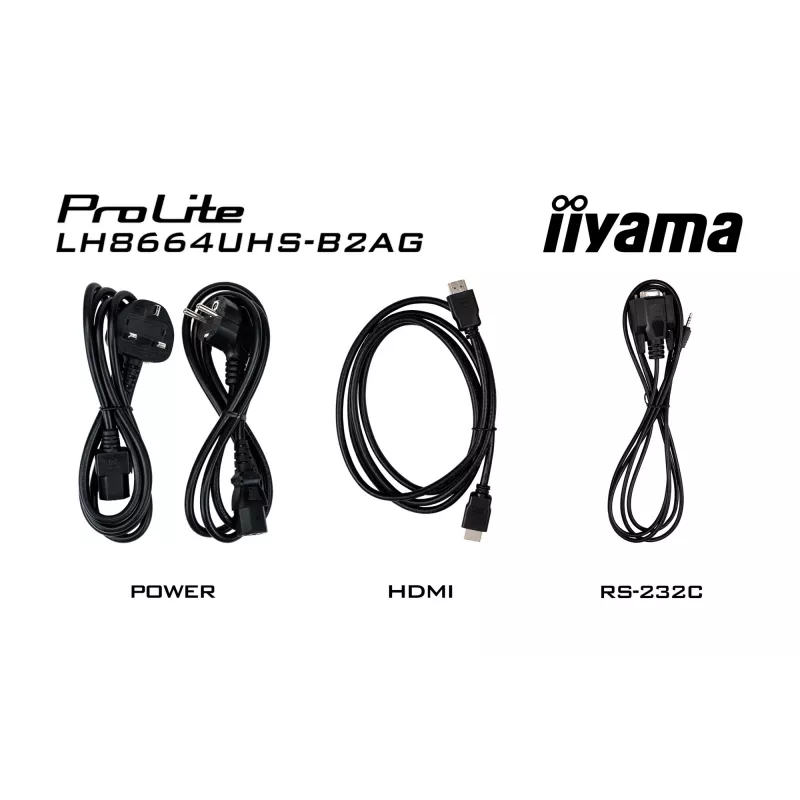 Ecrã de sinalética iiyama LH8664UHS-B2AG Digital Signage ecrã plano 2,17 m (85,6 polegadas) Wi-Fi 500 cd/m² 4K Ultra HD preto processador integrado Android 11 24/7