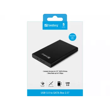 Caixa para HDD/SSD Sandberg USB 3.0 to SATA Box 2.5''