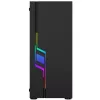 Caixa de PC GEMBIRD Fornax 2000 RGB Midi Tower preta — Micro ATX/ITX/ATX, 1 ventoinha traseira de 120mm, 2 baías de 2,5 polegadas, 2x3.0 USB-A, vidro temperado