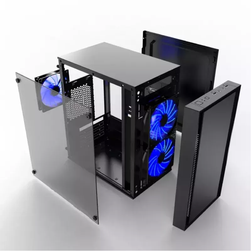 Caixa de computador Gembird CCC-FORNAX-960B Midi Tower preta