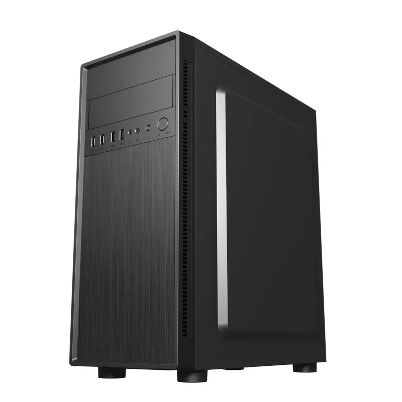 Caixa de PC GEMBIRD Fornax 160 Mini Tower – preta, SPCC, suporta ITX/mATX/ATX, 1×3,5 polegadas + 3×2,5 polegadas baías, 7 slots de expansão, 445×185×390 mm