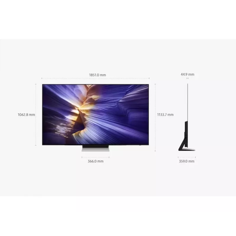 TV OLED Samsung QE77S90FAE 77 inch 4K Ultra HD OLED, 3840×2160, Tizen, 120 Hz, HDR10+ Gaming, Wi-Fi, Bluetooth 5.3, 4x HDMI, 2.1 ch