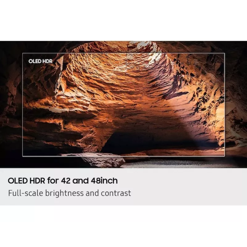 TV OLED Samsung QE77S90FAE 77 inch 4K Ultra HD OLED, 3840×2160, Tizen, 120 Hz, HDR10+ Gaming, Wi-Fi, Bluetooth 5.3, 4x HDMI, 2.1 ch