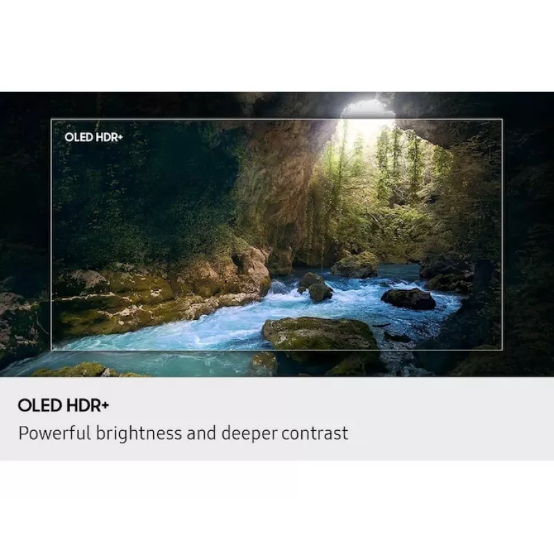 TV OLED Samsung QE77S90FAE 77 inch 4K Ultra HD OLED, 3840×2160, Tizen, 120 Hz, HDR10+ Gaming, Wi-Fi, Bluetooth 5.3, 4x HDMI, 2.1 ch