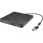 Unidade de DVD Sandberg USB-C/A, preto, Tray, Desktop/Laptop, DVD Super Multi DL, USB Type-C, CD-R, CD-ROM, CD-RW, DVD+R DL, DVD-R, DVD-R DL, DVD-RAM, DVD-ROM, DVD-RW