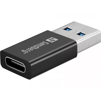 Unidade de DVD Sandberg USB-C/A, preto, Tray, Desktop/Laptop, DVD Super Multi DL, USB Type-C, CD-R, CD-ROM, CD-RW, DVD+R DL, DVD-R, DVD-R DL, DVD-RAM, DVD-ROM, DVD-RW
