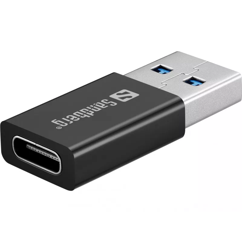 Unidade de DVD Sandberg USB-C/A, preto, Tray, Desktop/Laptop, DVD Super Multi DL, USB Type-C, CD-R, CD-ROM, CD-RW, DVD+R DL, DVD-R, DVD-R DL, DVD-RAM, DVD-ROM, DVD-RW