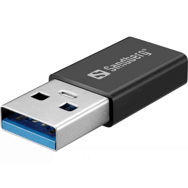Unidade de DVD Sandberg USB-C/A, preto, Tray, Desktop/Laptop, DVD Super Multi DL, USB Type-C, CD-R, CD-ROM, CD-RW, DVD+R DL, DVD-R, DVD-R DL, DVD-RAM, DVD-ROM, DVD-RW