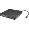 Unidade de DVD Sandberg USB-C/A, preto, Tray, Desktop/Laptop, DVD Super Multi DL, USB Type-C, CD-R, CD-ROM, CD-RW, DVD+R DL, DVD-R, DVD-R DL, DVD-RAM, DVD-ROM, DVD-RW