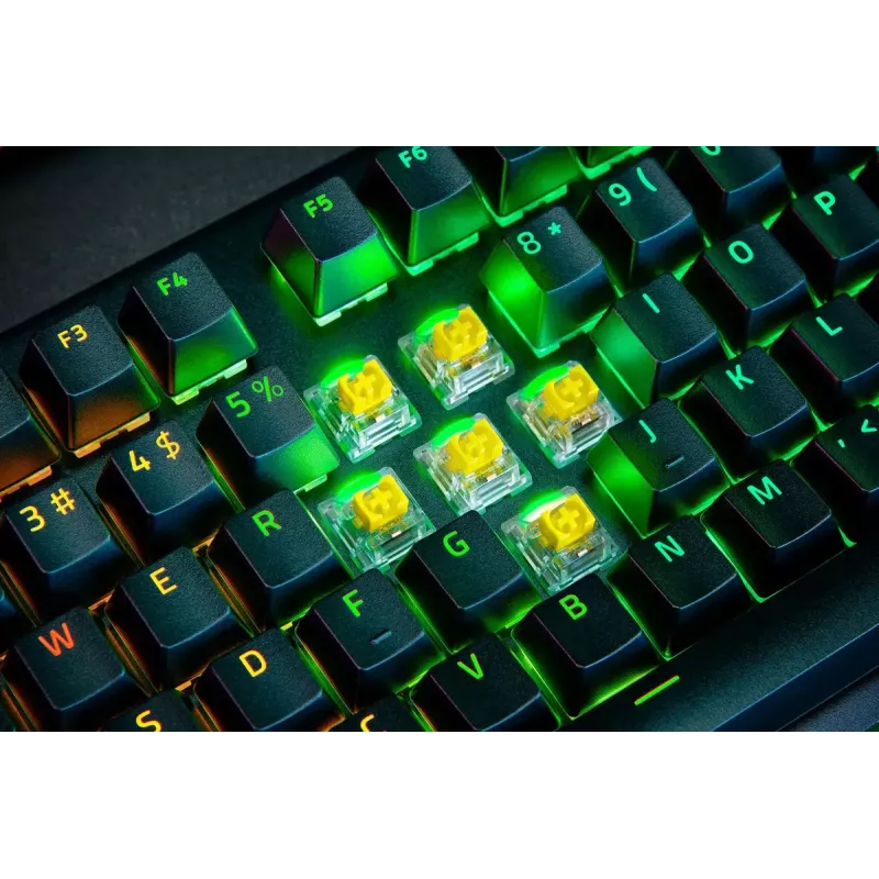 Teclado Razer BlackWidow V4 Pro Gaming USB QWERTY US International preto Mecânico RGB LED