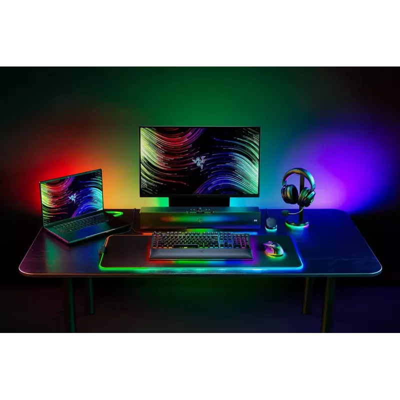 Teclado Razer BlackWidow V4 Pro Gaming USB QWERTY US International preto Mecânico RGB LED