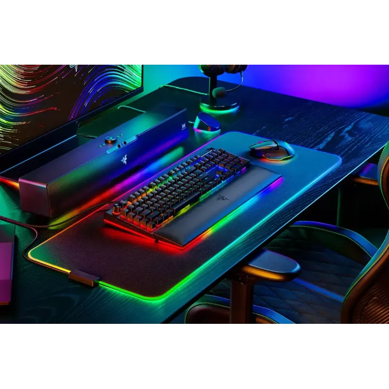 Teclado Razer BlackWidow V4 Pro Gaming USB QWERTY US International preto Mecânico RGB LED