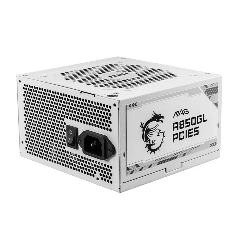 Fonte de alimentação MSI MAG A850GL PCIE5 WHITE 850 W 20+4 Pin ATX ATX