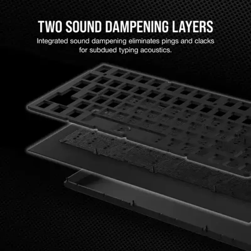 Teclado mecânico de gaming Corsair K65 PLUS WIRELESS RGB Wireless USB preto