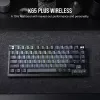 Teclado mecânico de gaming Corsair K65 PLUS WIRELESS RGB Wireless USB preto