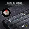 Teclado mecânico de gaming Corsair K65 PLUS WIRELESS RGB Wireless USB preto