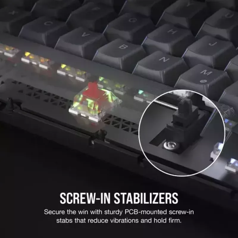 Teclado mecânico de gaming Corsair K65 PLUS WIRELESS RGB Wireless USB preto