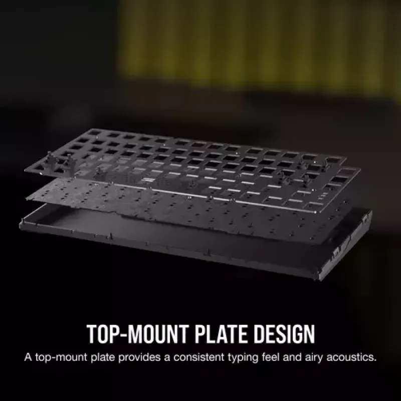 Teclado mecânico de gaming Corsair K65 PLUS WIRELESS RGB Wireless USB preto
