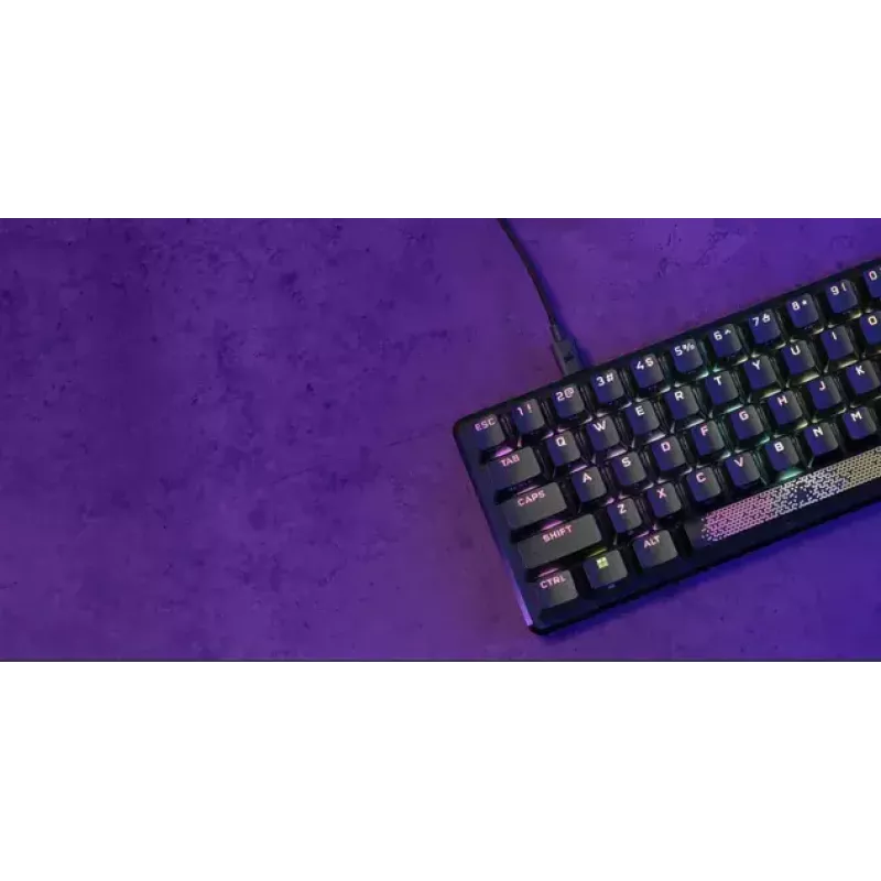 Teclado Gaming Corsair K65 PRO MINI USB QWERTY Inglês Preto 65% RGB