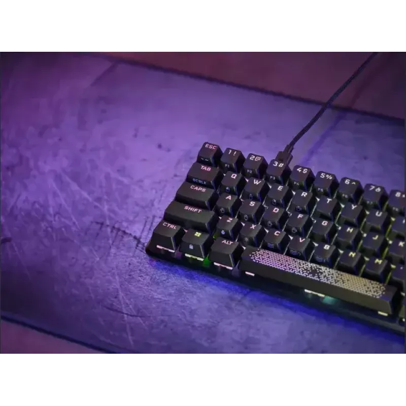 Teclado Gaming Corsair K65 PRO MINI USB QWERTY Inglês Preto 65% RGB