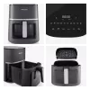 Hisense HAF1900D fritadeira de ar quente, 7 l, 1800 W, 200 °C, 10 programas predefinidos