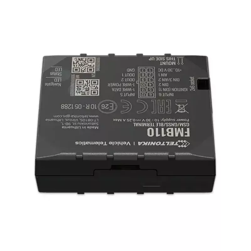 Rastreador GPS Teltonika FMB110 Automóvel Preto resistente ao pó 0,128 GB
