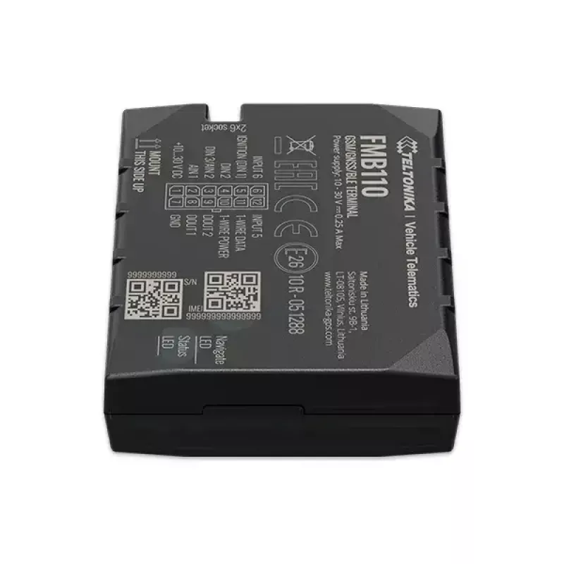 Rastreador GPS Teltonika FMB110 Automóvel Preto resistente ao pó 0,128 GB