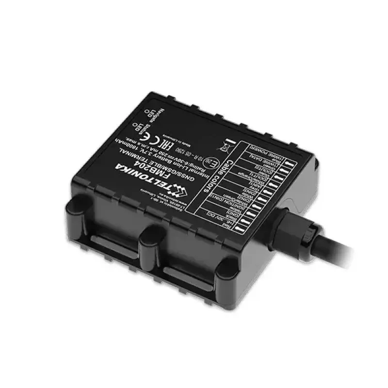 Rastreador GPS Teltonika FMB204 Universal Preto Single SIM 1800 mAh