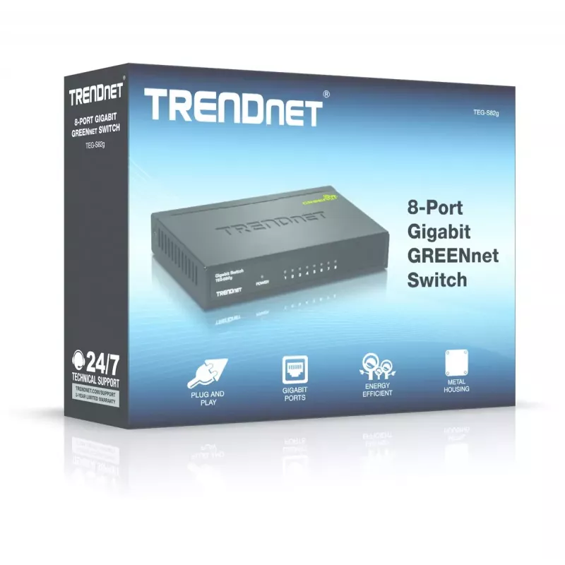 Switch não gerido Trendnet GREENnet TEG-S82G