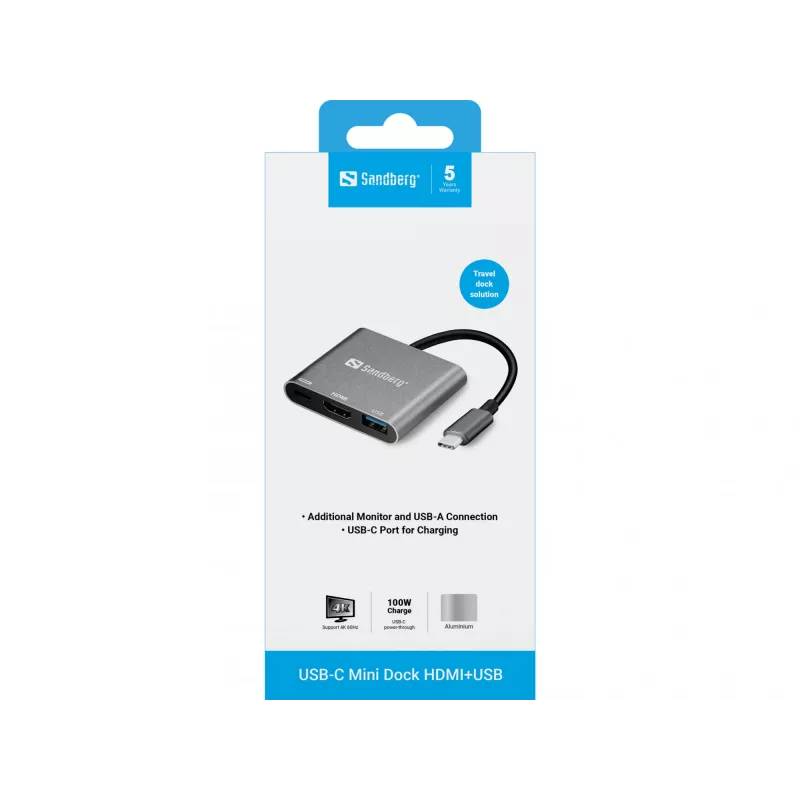 Sandberg USB-C Mini Dock HDMI+USB