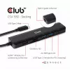 CLUB3D USB-C Hub 7-em-1 HDMI 4K60Hz slot de cartão SD TF 2x USB Type A USB Type C PD RJ45 funciona com Thunderbolt 3