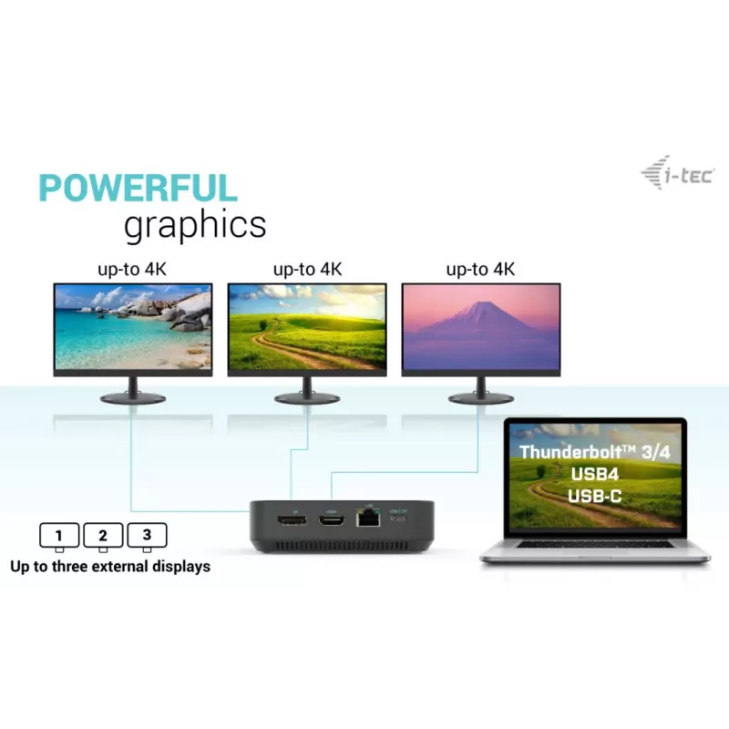 Docking station i-tec USB-C HDMI Dual DP com Power Delivery 100 W