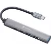 Hub Sandberg USB-C para 3xUSB-A+2xUSB-C SAVER USB 3.2 Gen 1 cinzento alumínio