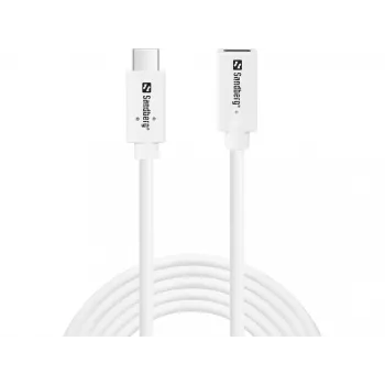 Cabo Sandberg USB-C para USB-C 2M 100W USB 3.2 Gen 2 branco