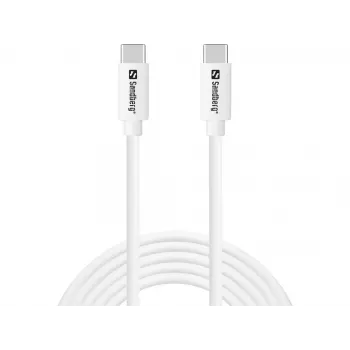 Cabo Sandberg USB-C USB-C 65W 2M SAVER, 2 m, USB C, USB C, USB 2.0, branco